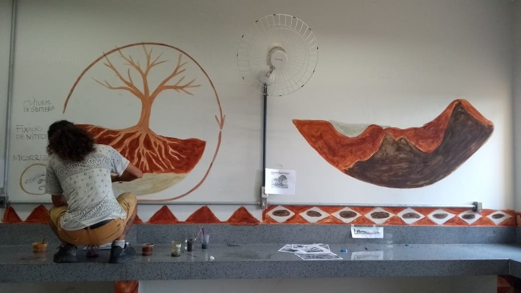 Desenhos que foram pintados no laboratório de solos Desenhos que foram pintados no laboratório de solos