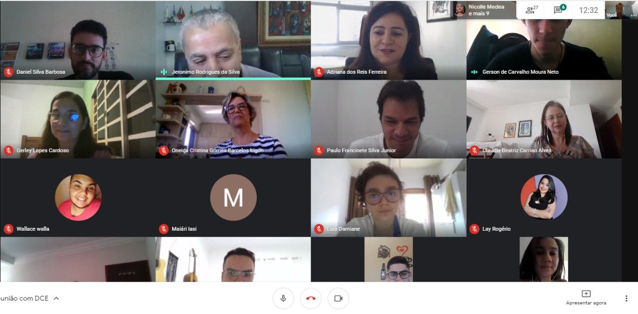 Pró-Reitores e outros gestores do IFG participam de reunião via web com o DCE