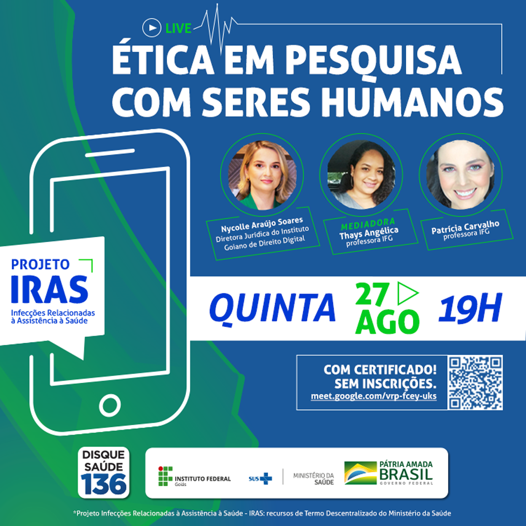 Live dessa semana do Projeto IRAS Live dessa semana do Projeto IRAS