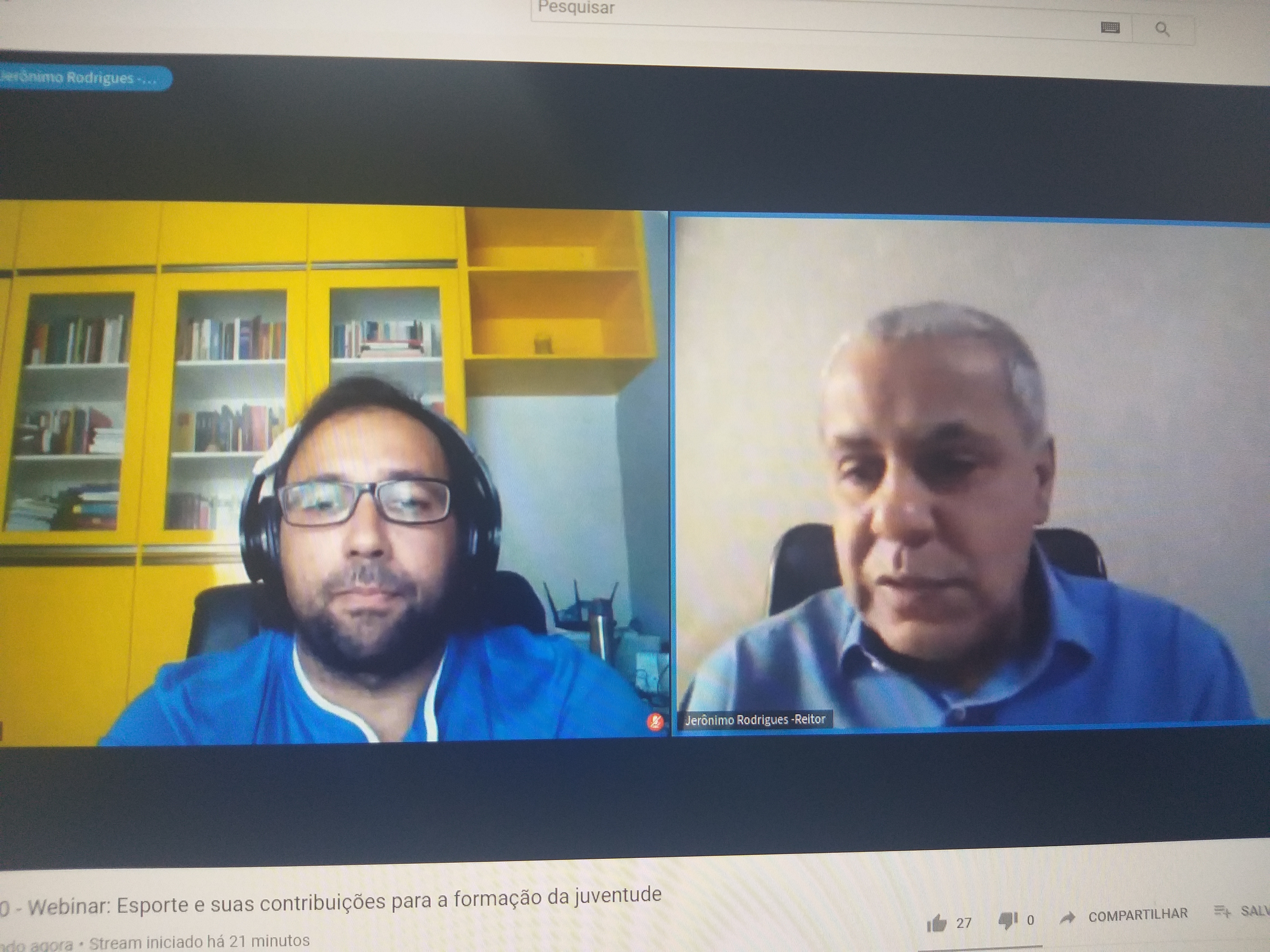 O reitor do IFG, professor Jerônimo, e o coordenador da Comissão Organizadora, professor Fabrício, abriram oficialmente a edição 2020 do JIF O reitor do IFG, professor Jerônimo, e o coordenador da Comissão Organizadora, professor Fabrício, abriram oficialmente a edição 2020 do JIF
