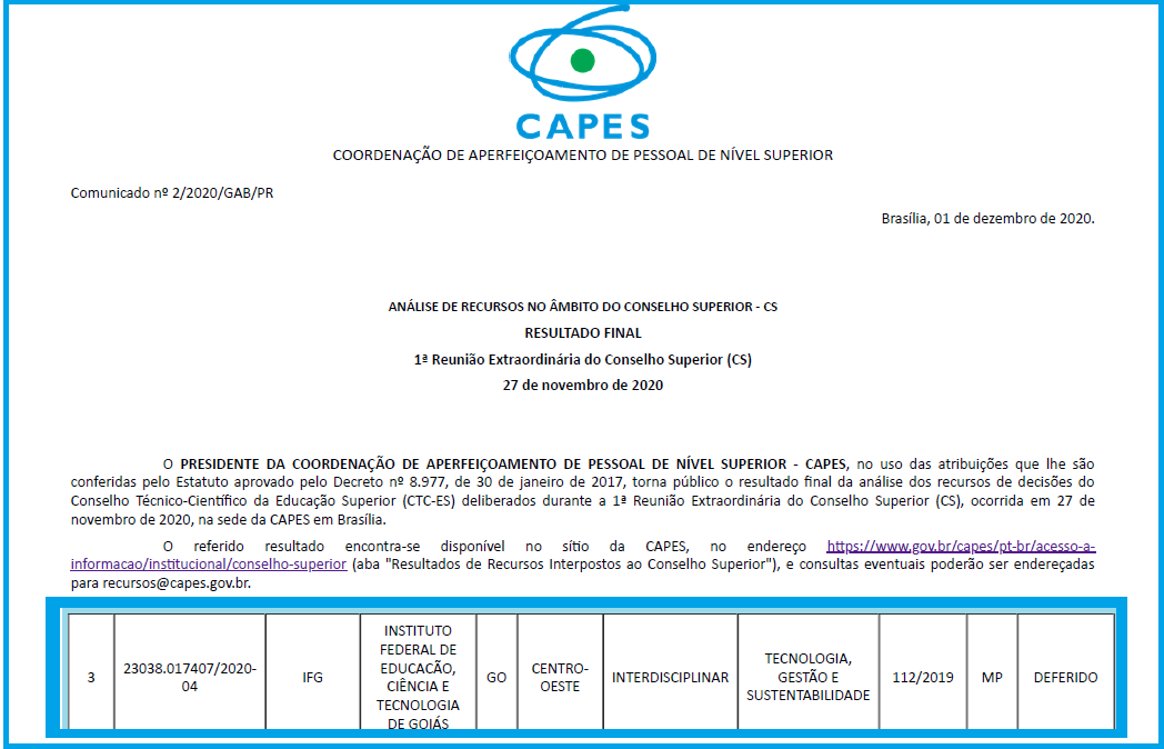 Novo mestrado profissional é aprovado pela CAPES Novo mestrado profissional é aprovado pela CAPES