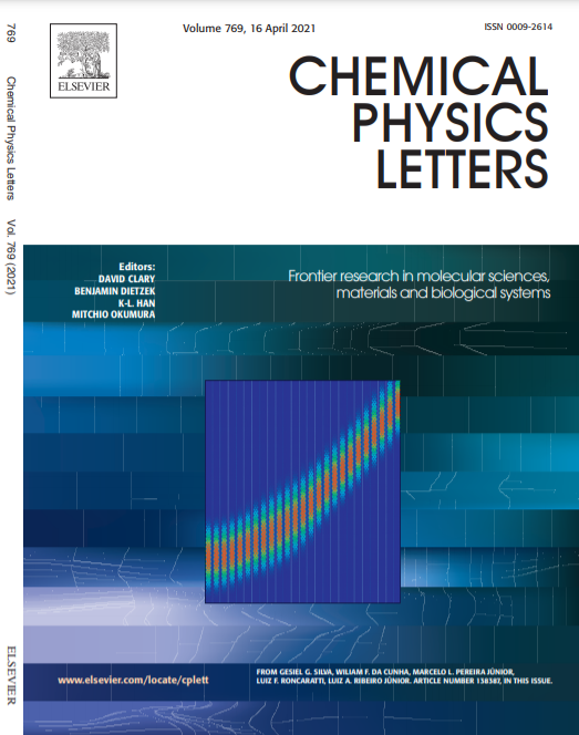 Capa do volume 769 da Chemical Physics Letters, com destaque ao artigo dos professores Gesiel Gomes (IFG/Luziânia), Luiz Antônio Ribeiro Júnior (UnB) e Marcelo L. Pereira Júnior (doutorando UnB) Capa do volume 769 da Chemical Physics Letters, com destaque ao artigo dos professores Gesiel Gomes (IFG/Luziânia), Luiz Antônio Ribeiro Júnior (UnB) e Marcelo L. Pereira Júnior (doutorando UnB)