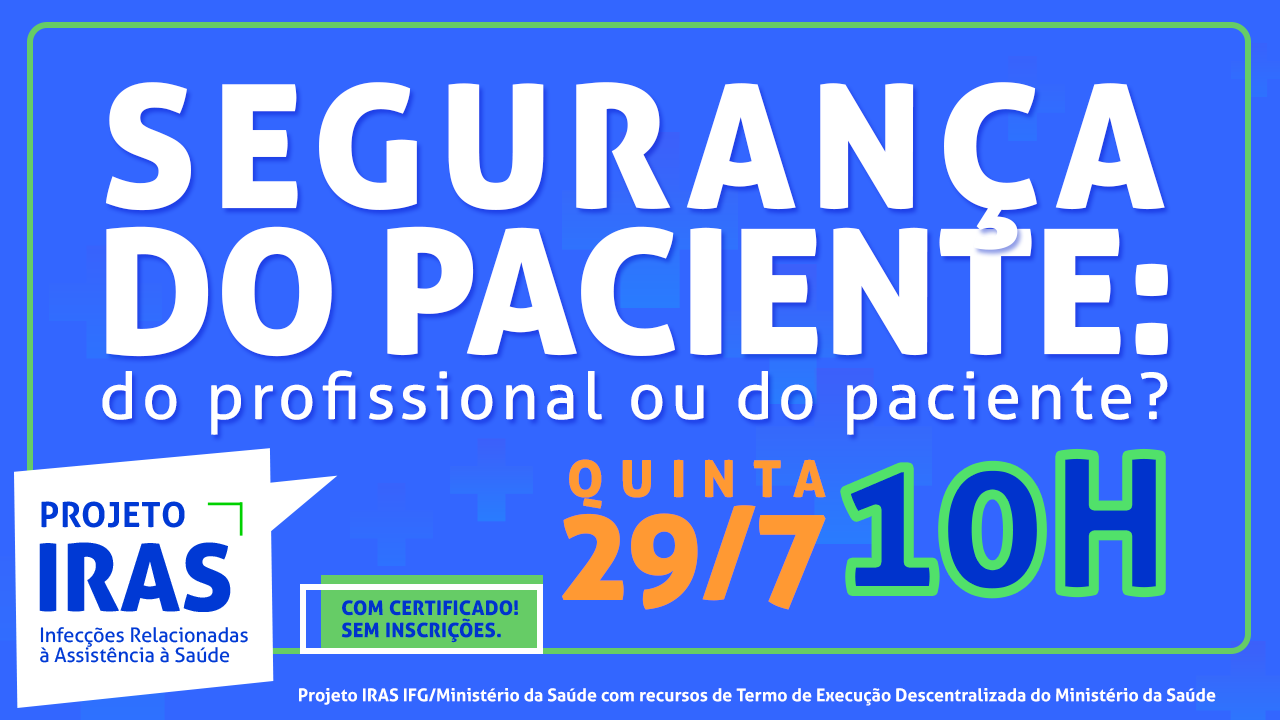 Live do Projeto IRAS dia 29 de julho Live do Projeto IRAS dia 29 de julho