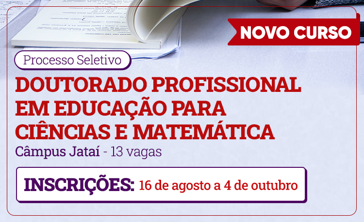 Doutorado está com inscrições abertas Doutorado está com inscrições abertas