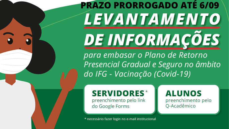 Servidores e estudantes podem preencher o formulário Servidores e estudantes podem preencher o formulário