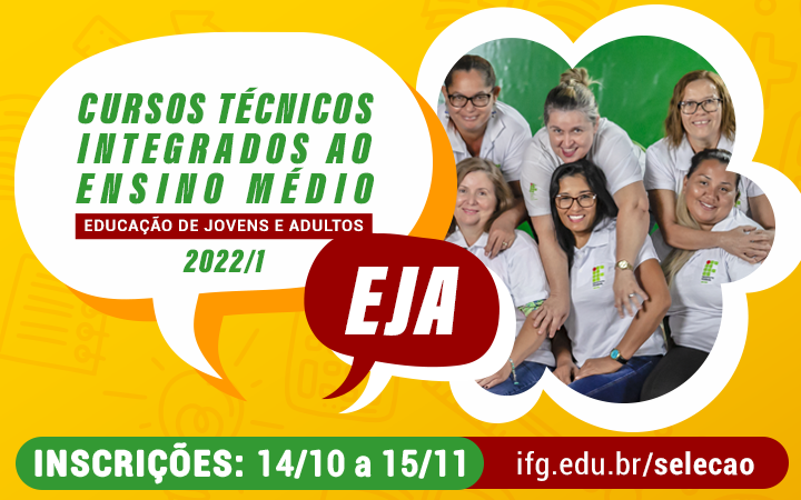 Todos os cursos técnicos integrados ao ensino médio na modalidade EJA são ministrados no período noturno Todos os cursos técnicos integrados ao ensino médio na modalidade EJA são ministrados no período noturno