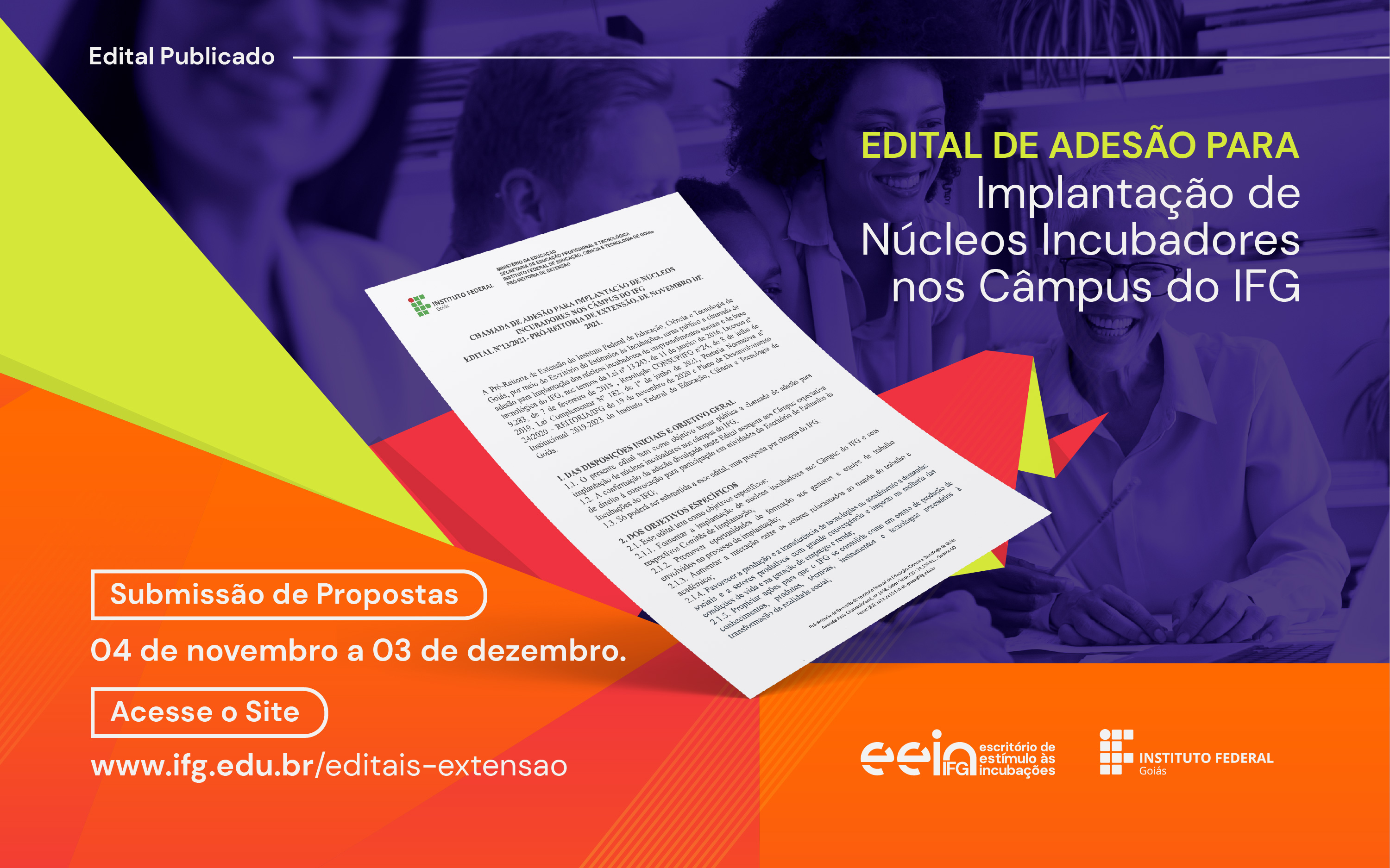 Propostas de adesão para implantação de núcleos incumbadores no câmpus podem ser apresentadas até 3 de dezembro Propostas de adesão para implantação de núcleos incumbadores no câmpus podem ser apresentadas até 3 de dezembro