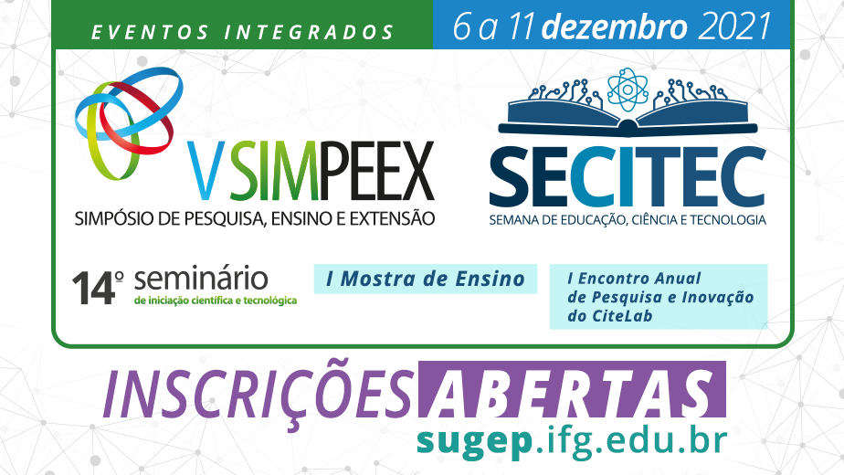 Cinco eventos simultâneos serão realizados de 6 a 11 de dezembro Cinco eventos simultâneos serão realizados de 6 a 11 de dezembro