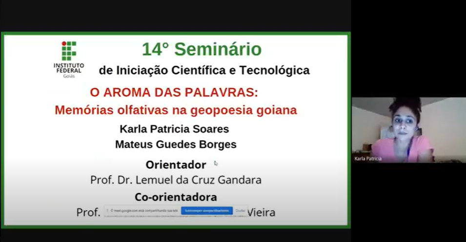 Estudante pesquisadora de Ciências Biológicas, Karla Patrícia Soares, apresenta pesquisa no 14º SICT Estudante pesquisadora de Ciências Biológicas, Karla Patrícia Soares, apresenta pesquisa no 14º SICT