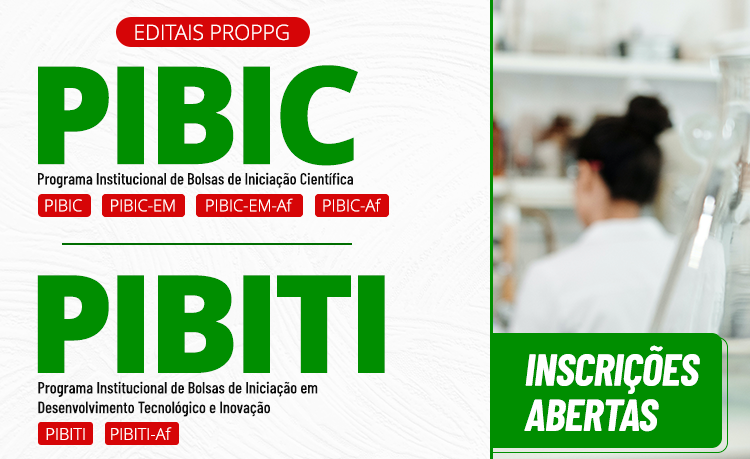 São ofertadas mais de 250 bolsas, divididas entre os programas de iniciação científica e desenvolvimento tecnológico e inovação São ofertadas mais de 250 bolsas, divididas entre os programas de iniciação científica e desenvolvimento tecnológico e inovação