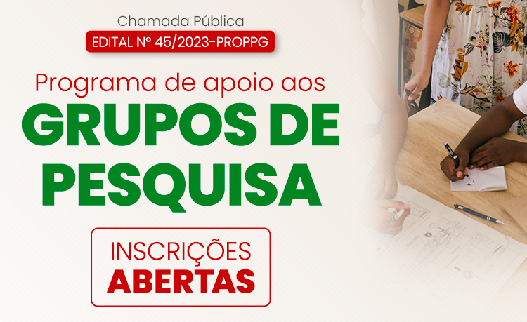 Inscrições abertas para a seleção de grupos de pesquisa que receberão apoio financeiro do IFG Inscrições abertas para a seleção de grupos de pesquisa que receberão apoio financeiro do IFG