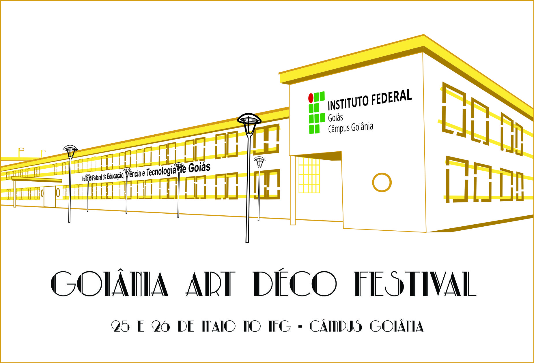Programação do Goiânia Art Déco Festival acontece de 25 a 26 de maio, no IFG - Câmpus Goiânia. Programação do Goiânia Art Déco Festival acontece de 25 a 26 de maio, no IFG - Câmpus Goiânia.