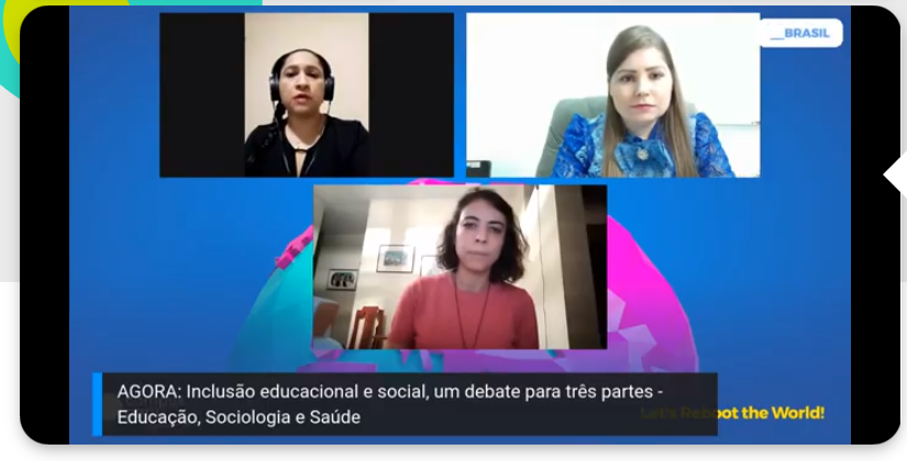 As professoras Raclene Ataide, Ana Beatriz de Freitas e Thais Marinho participam da Campus Party Digital As professoras Raclene Ataide, Ana Beatriz de Freitas e Thais Marinho participam da Campus Party Digital